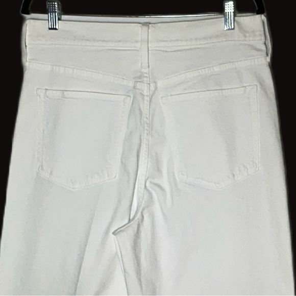 NWT J. Crew Wide-Leg Denim Trouser in White, High Rise, Wide Cuffs Sizes 30 & 32 - Picture 9 of 13